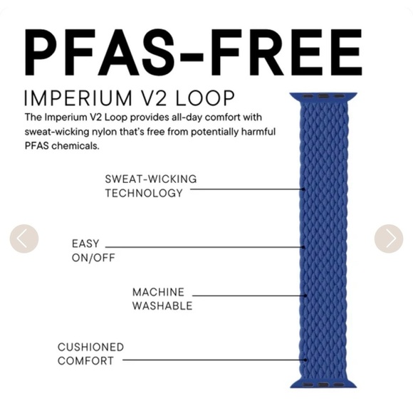 Solace Braided Loop Stretchy Apple Watch Band in Pink & White, 38/40mm - Picture 3 of 4